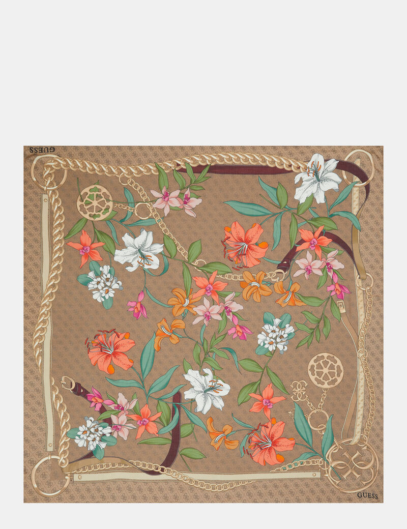 4G Logo Floral Kefiah