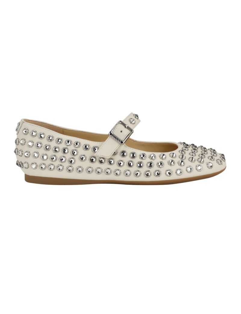 Embellished Mary Jane Ballet Flats