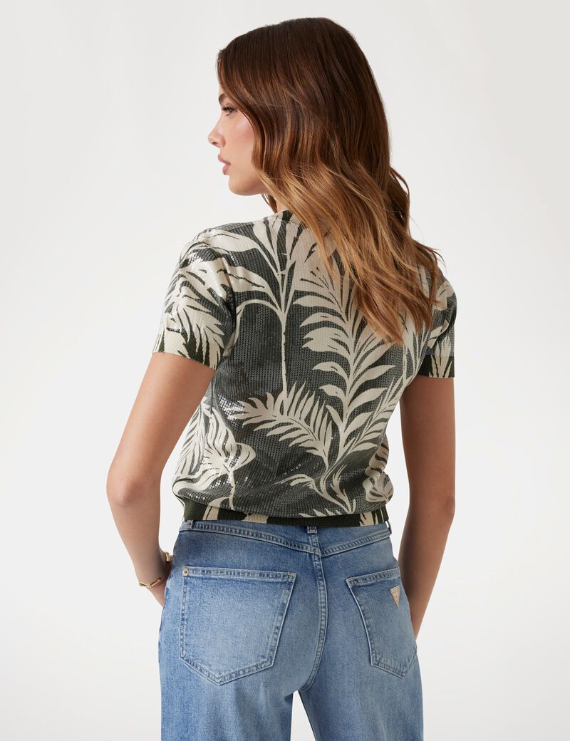 Sequins cropped sweater