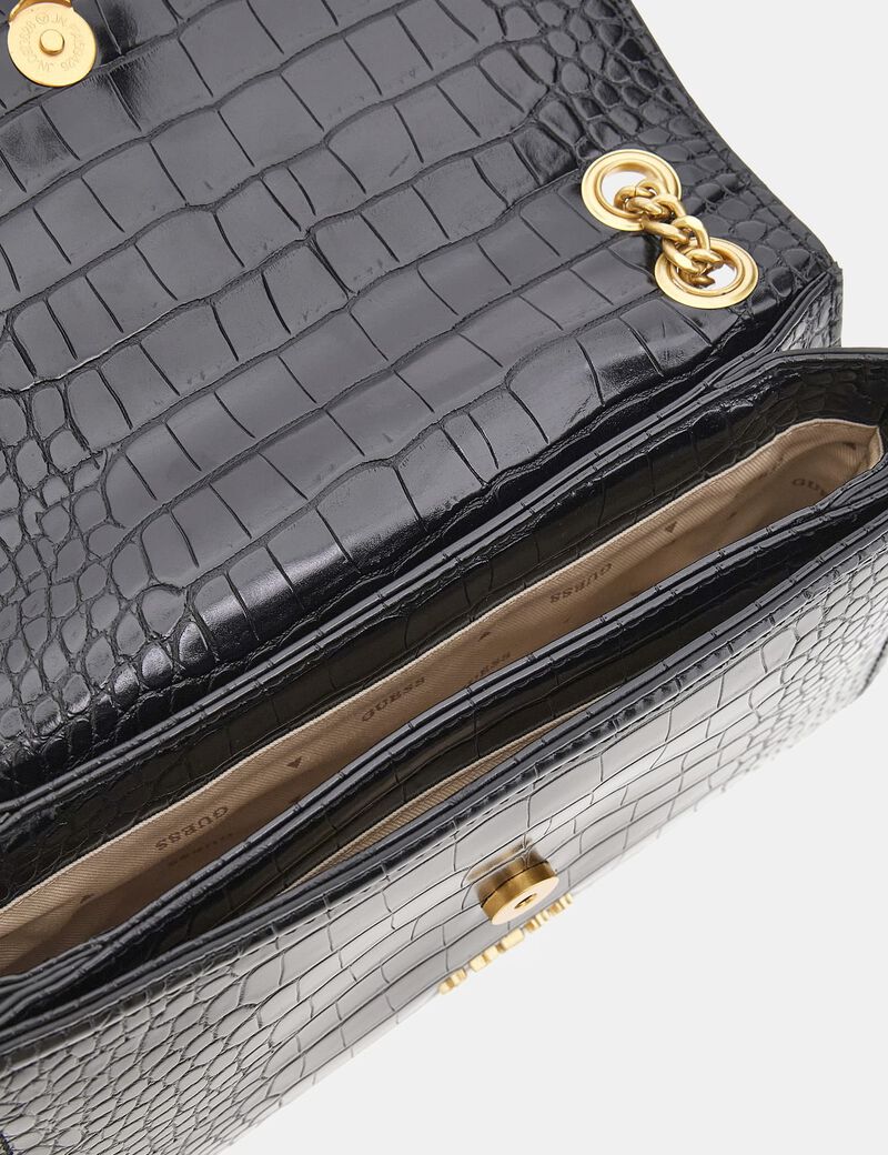 G James croc-look crossbody