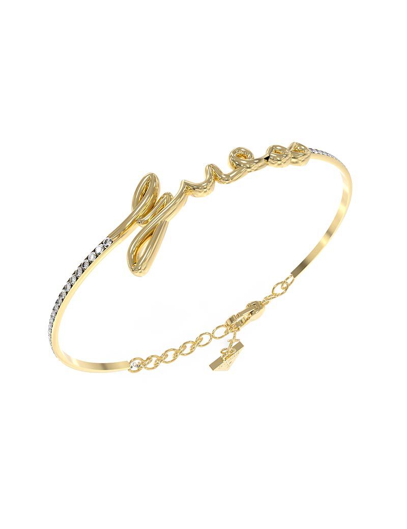 Guess Logo Script Pave Bangle