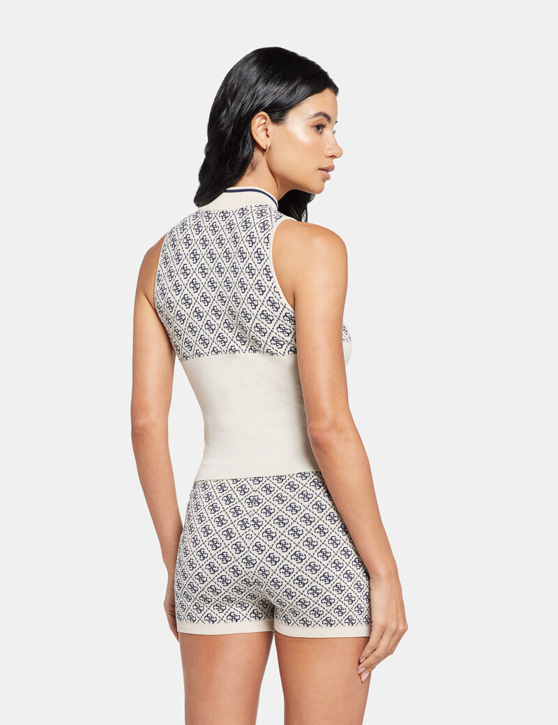 Sleeveless 4G sweater top