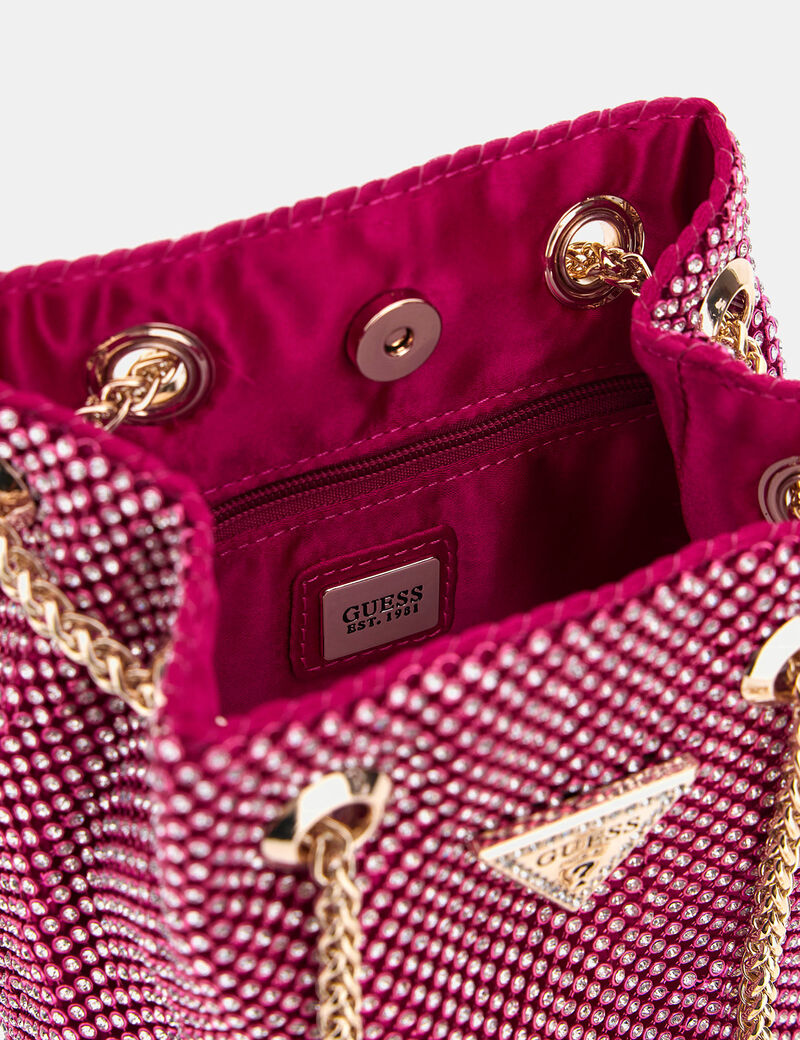 حقيبة دلو لوا صغيرة من حجر الراين