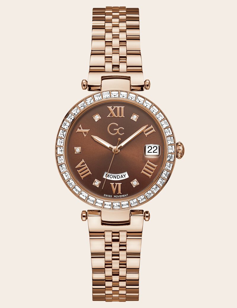 GC steel watch with date function