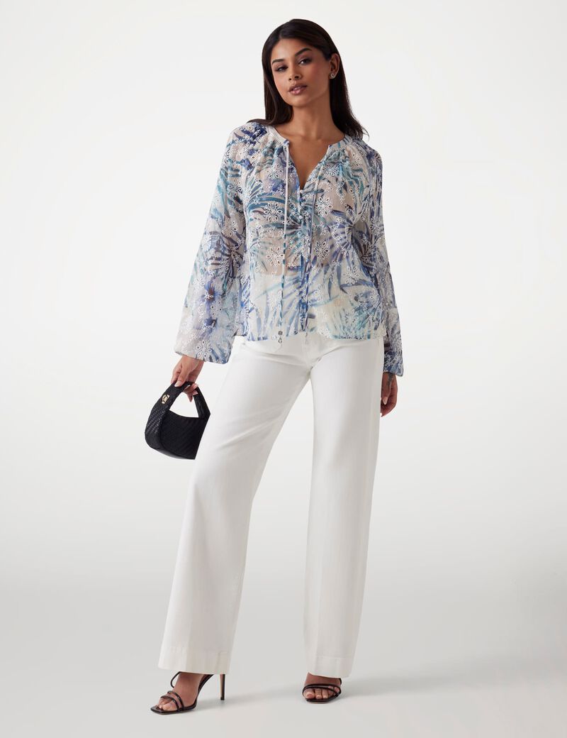 Flowing tunic blouse