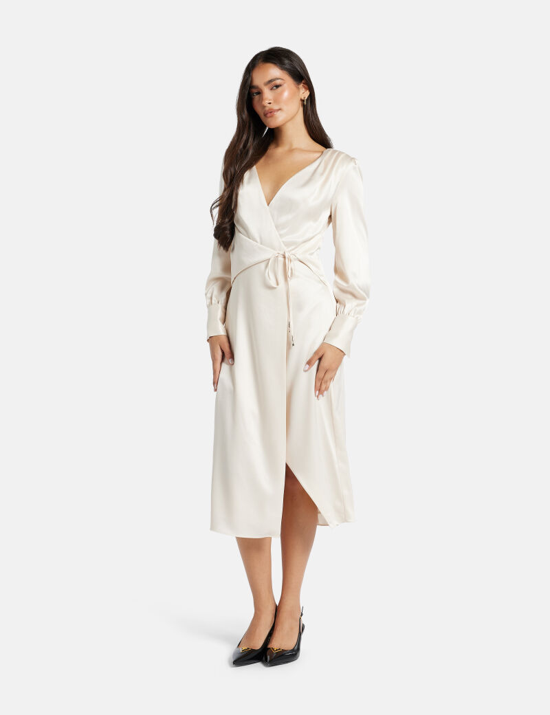 Dion wrap midi dress