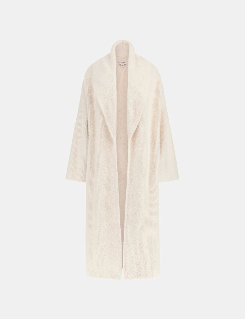 Fuzzy yarn relaxed fit cardigan