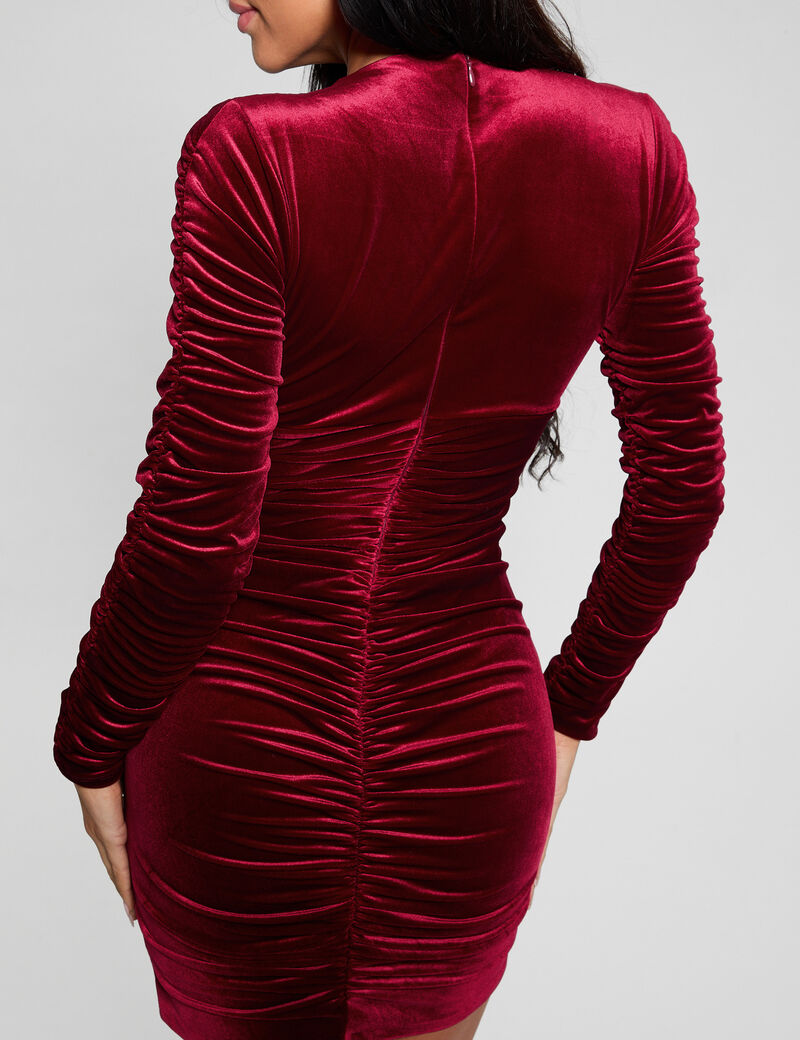 Velour bodycon mini dress