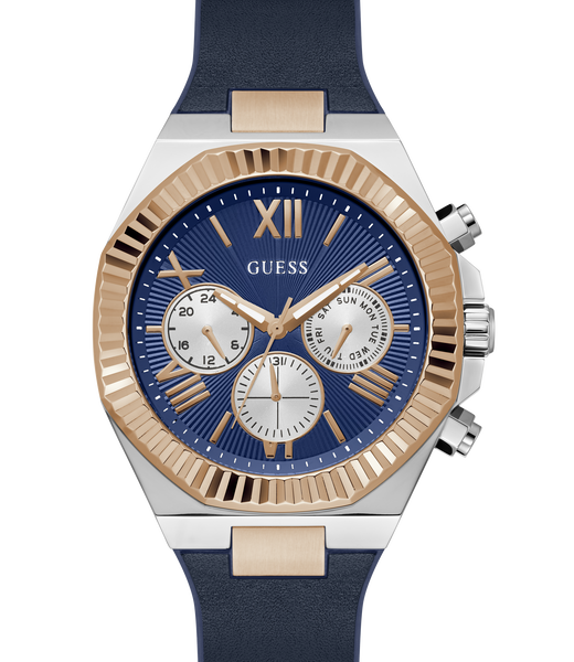 Mens Blue 2-Tone Multi-function Watch