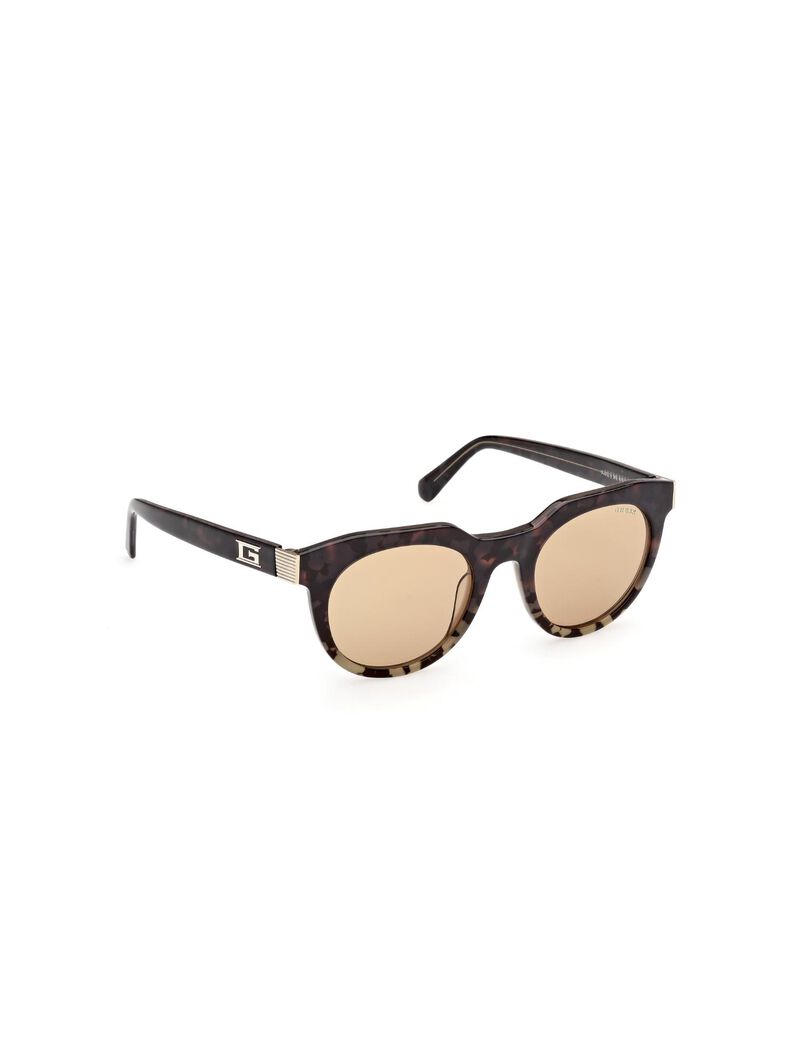 Round brown sunglasses