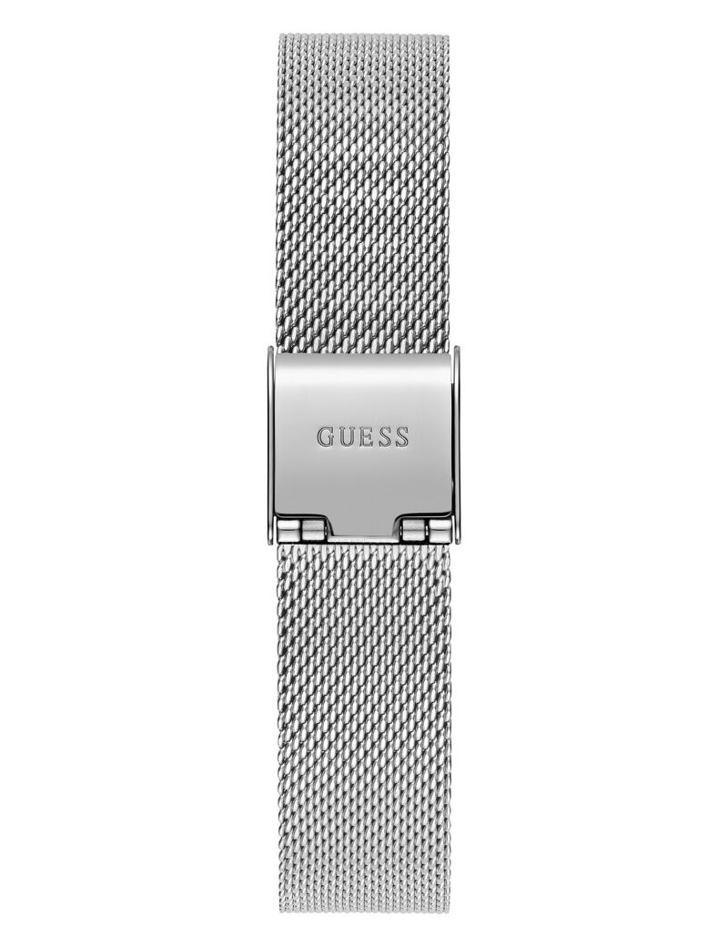 Silver Tone Quartz Analog Mesh Watch