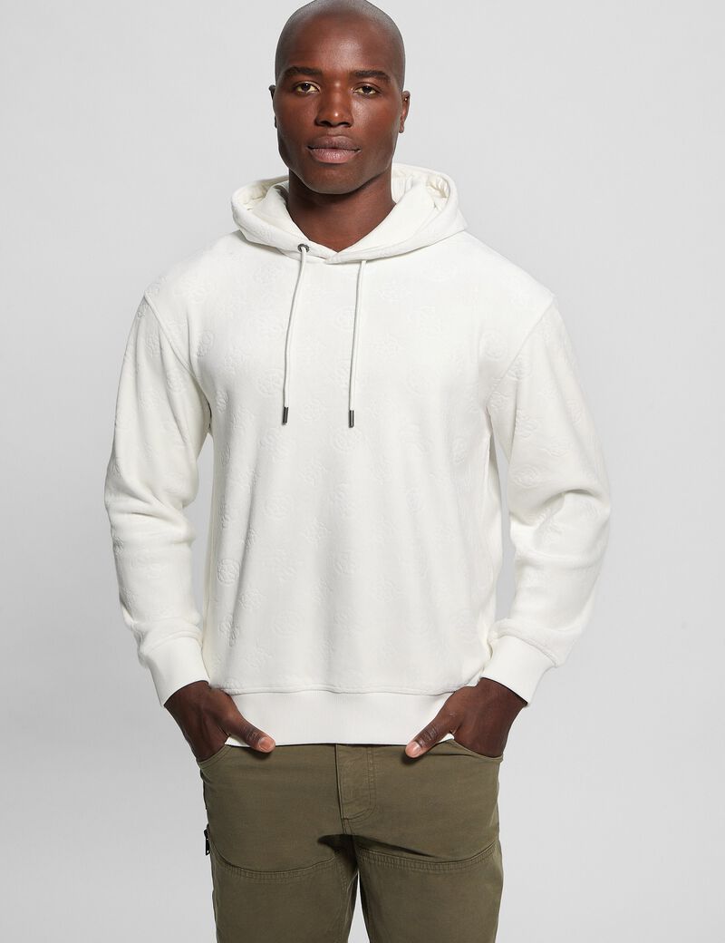 Embossed peony sweatshirt