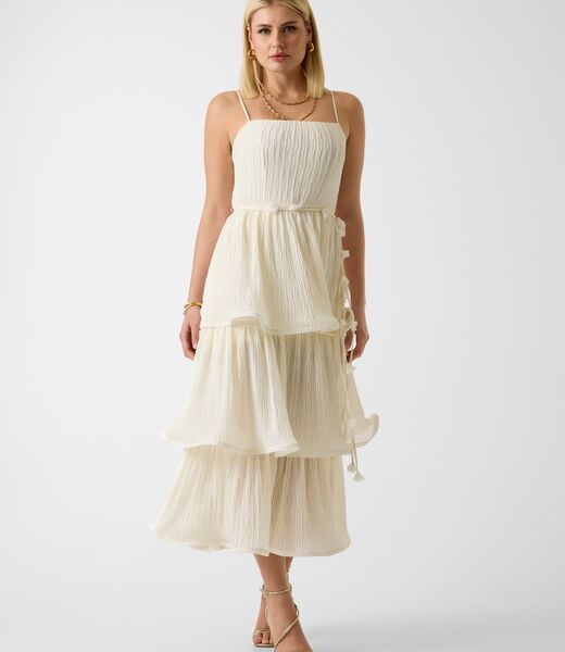 SL ALESSIA TIERED DRESS Chiffon flounced midi dress
