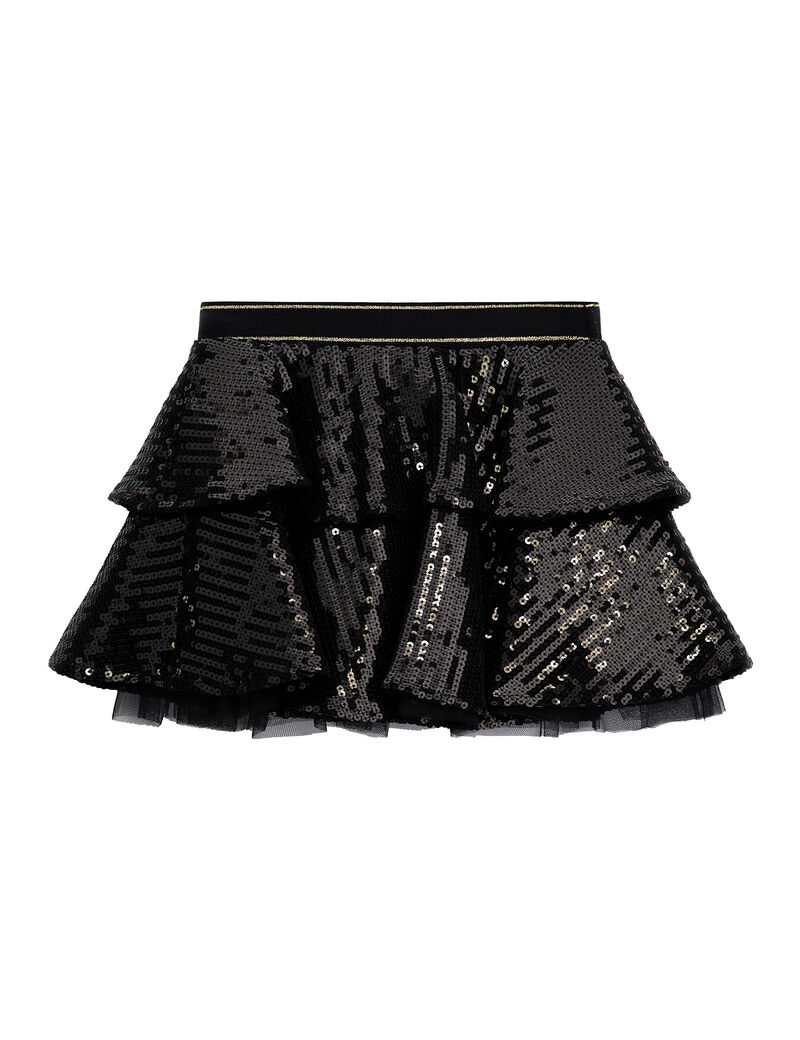 All over sequins mini skirt