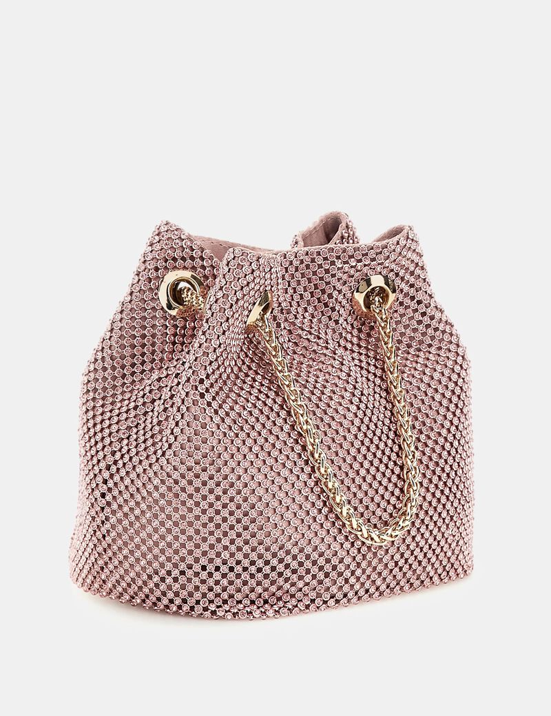 Zalina rhinestone mini bucket bag