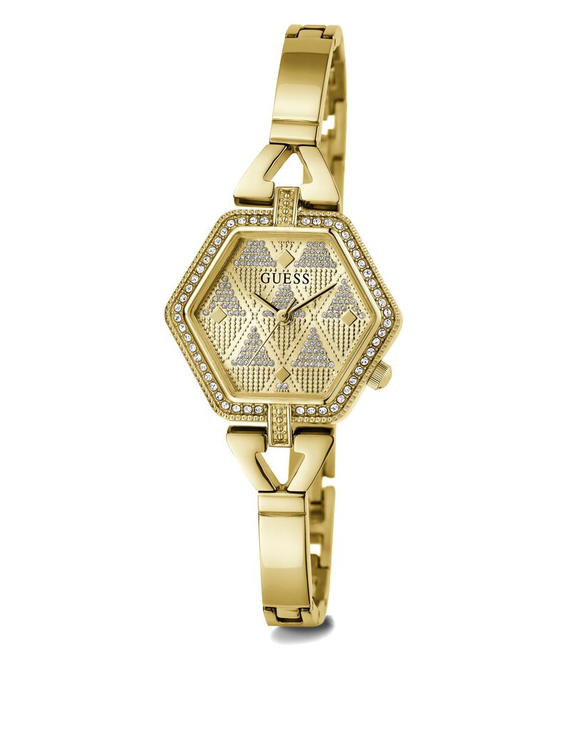 Gold Tone Quartz Analog Recycled Steel Watch