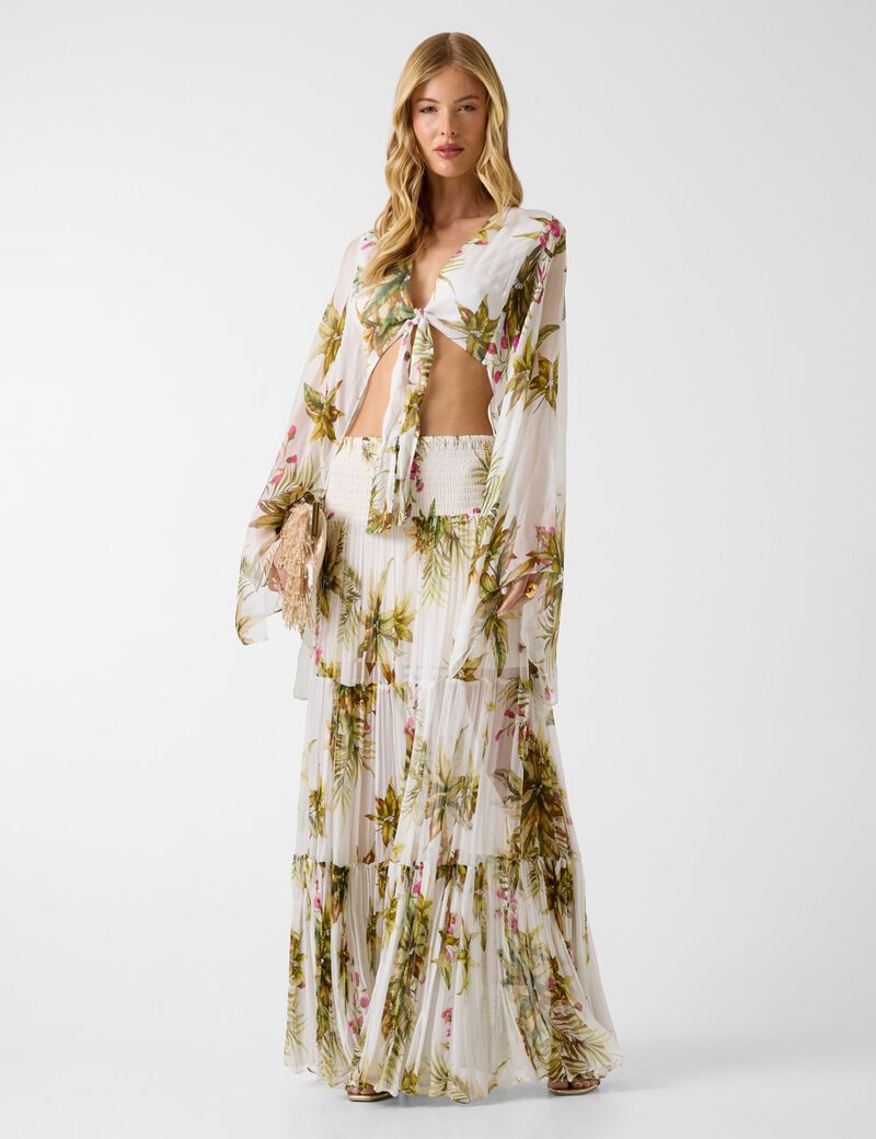 Marciano floral print maxi skirt