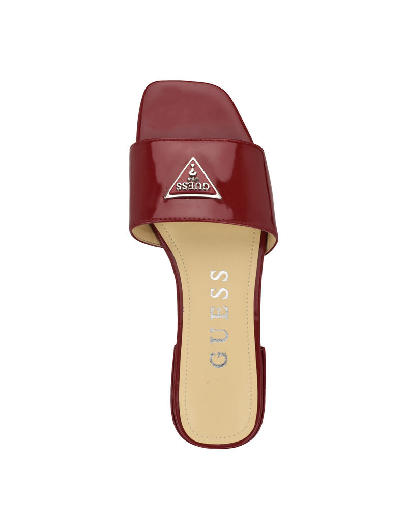 Tamsey croc embossed slides
