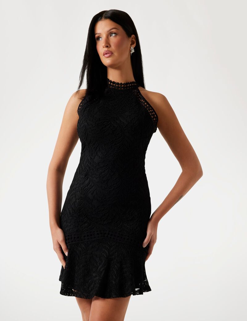 Bodycon lace mini dress