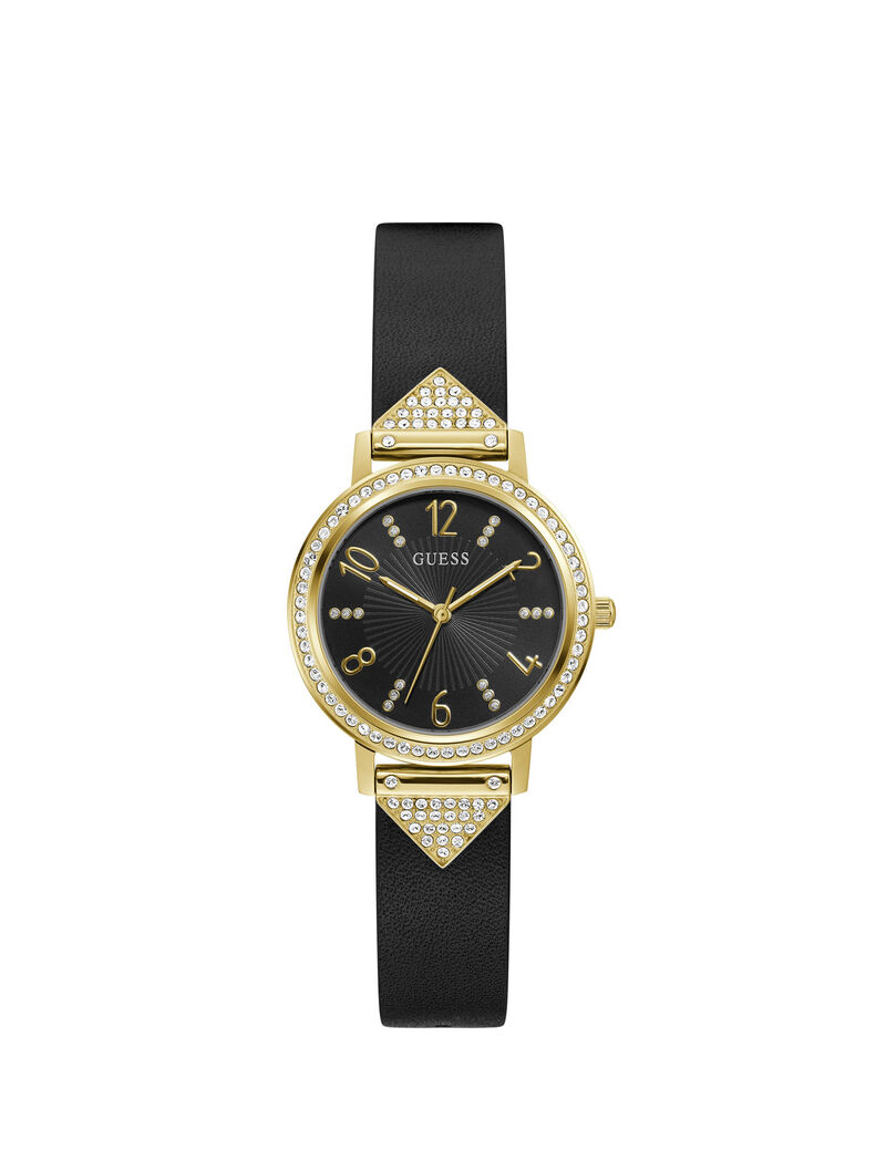 Gold And Black Analog Watch