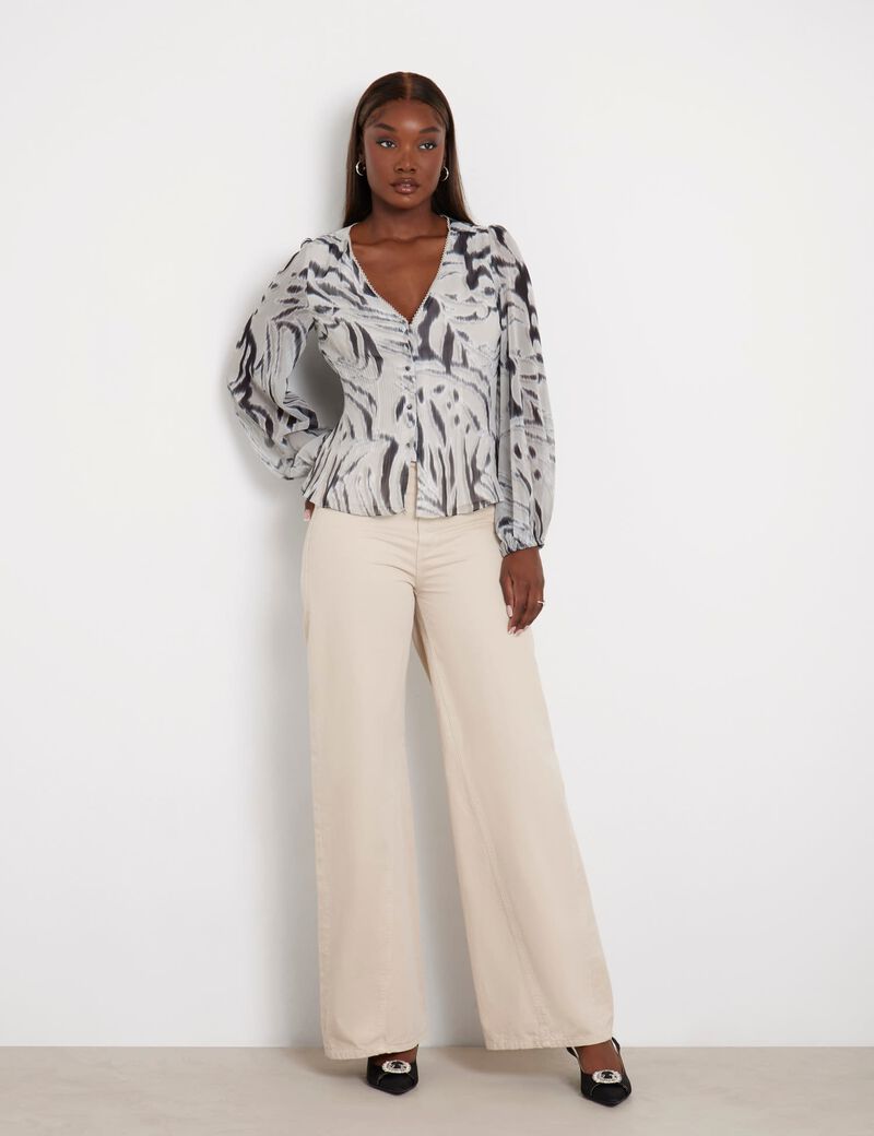 Zebra print blouse