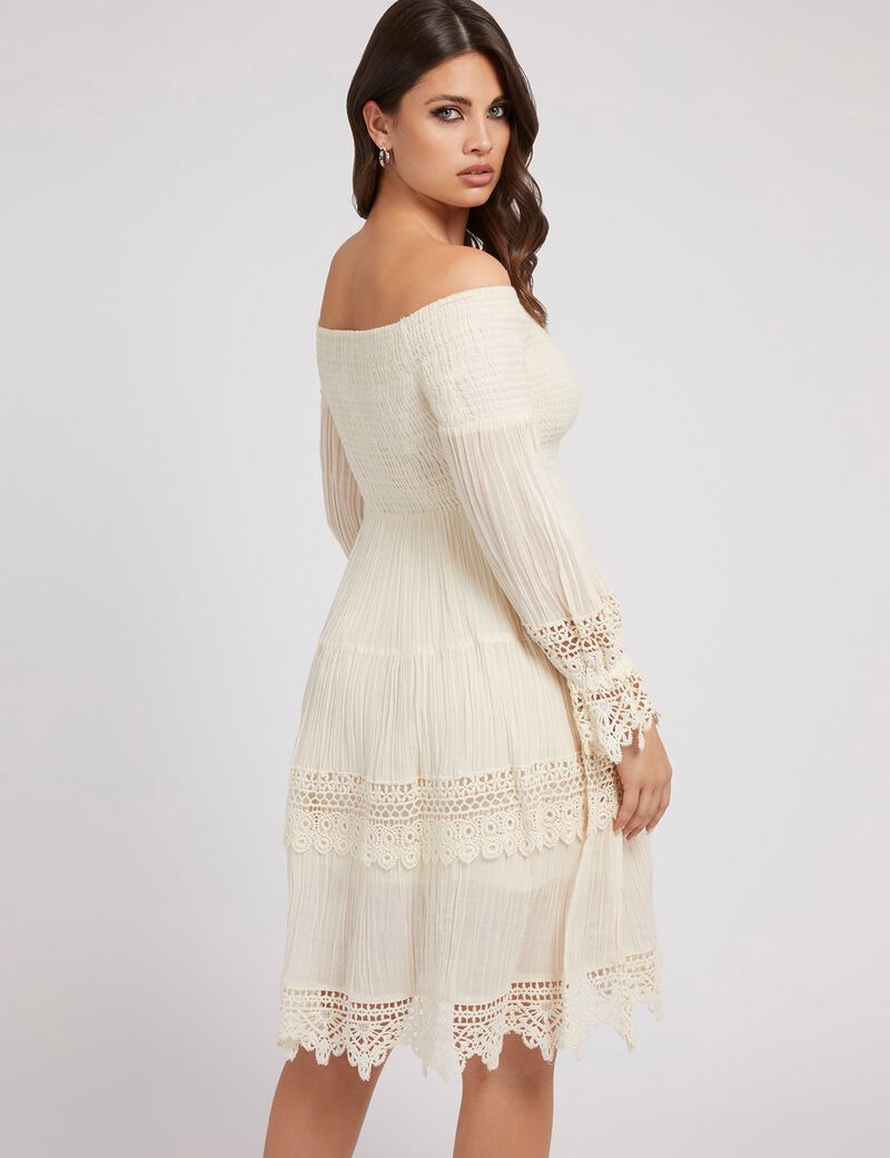 MacramÃ£Â© Off-Shoulder Dress