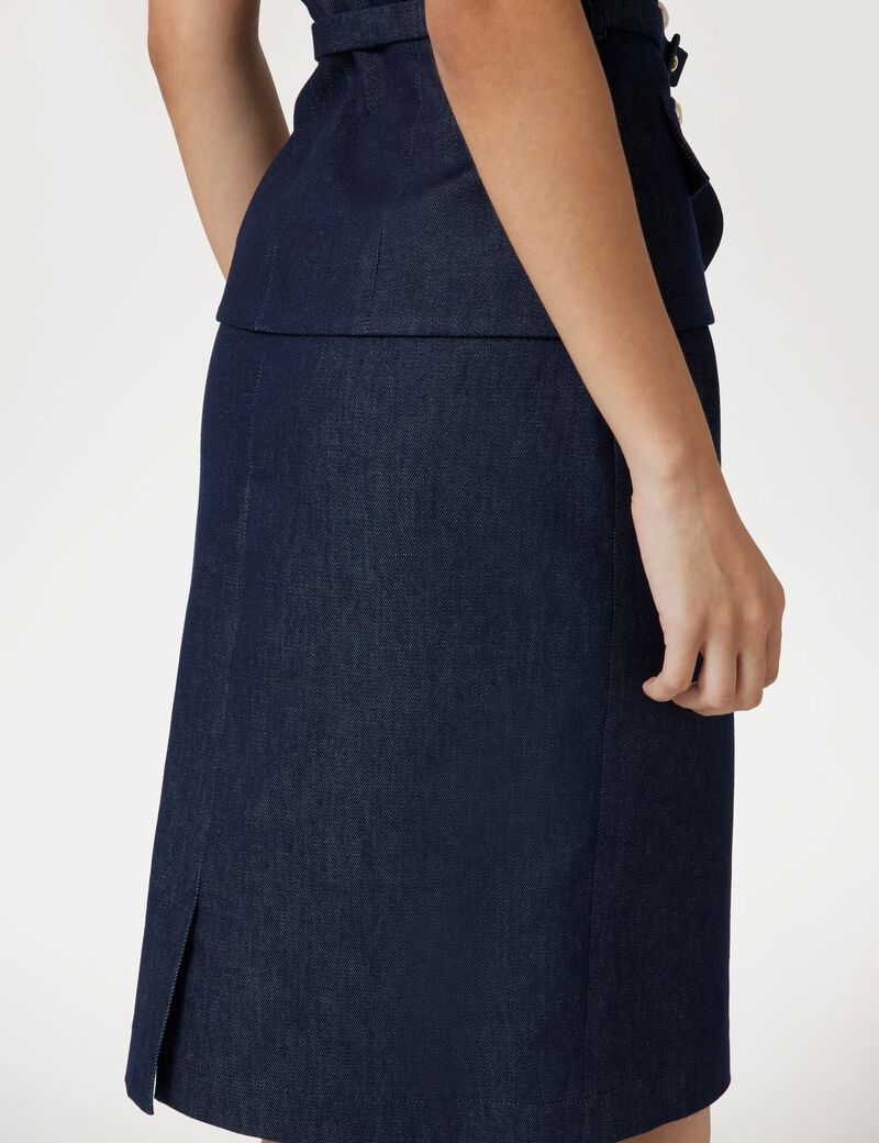 Marciano denim midi skirt