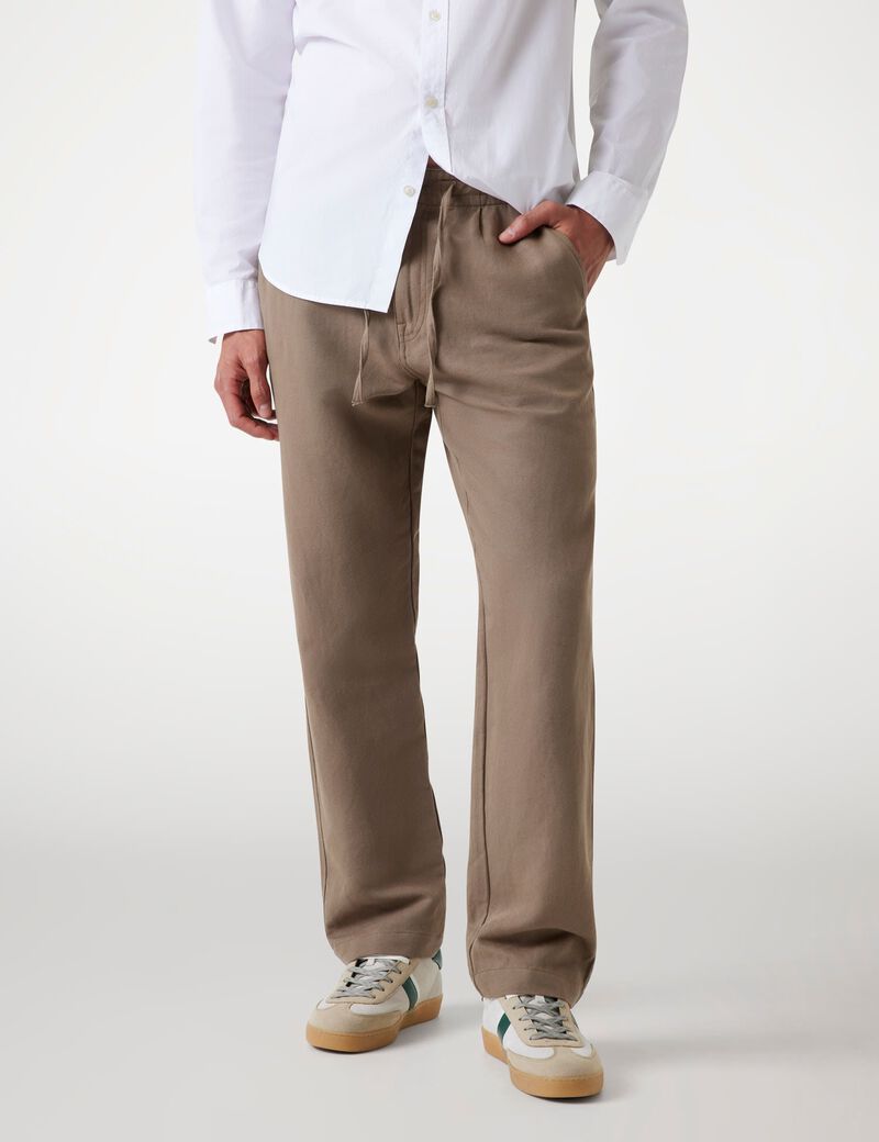Linen blend relaxed pants