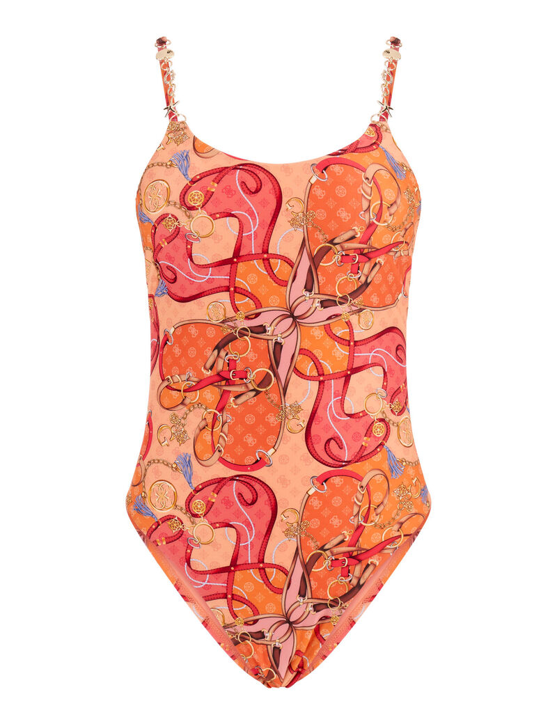 Printed one-piece swimsuit