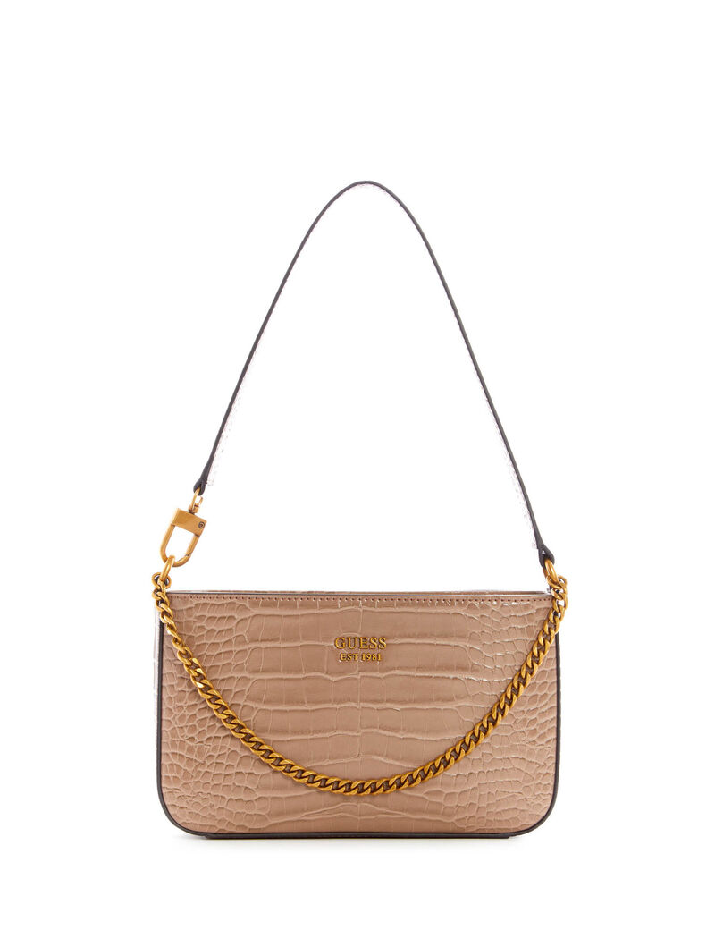 Katey Croc Mini Top Zip Shoulder