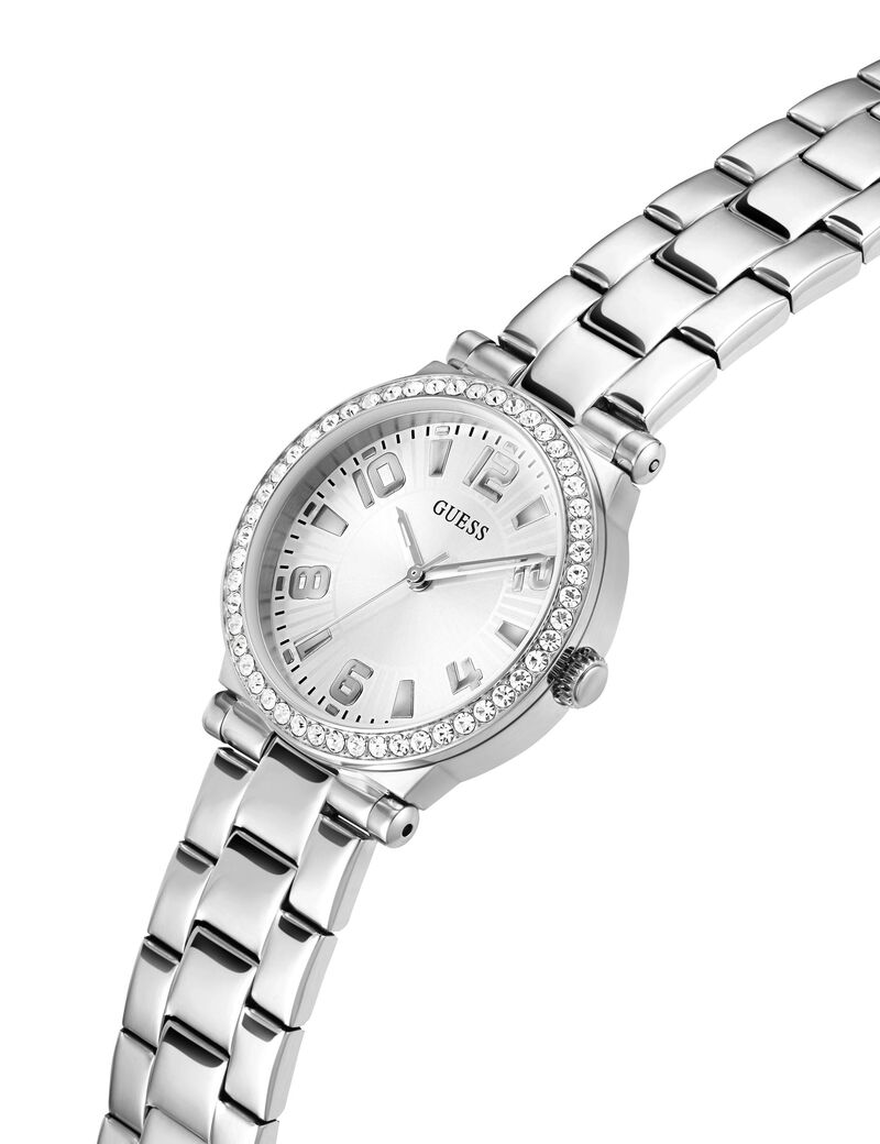 Analogue watch with crystal appliqu&eacute; detailing