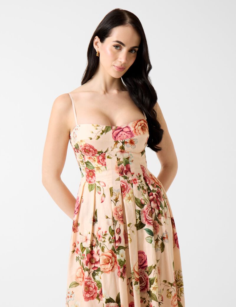 Floral print maxi dress