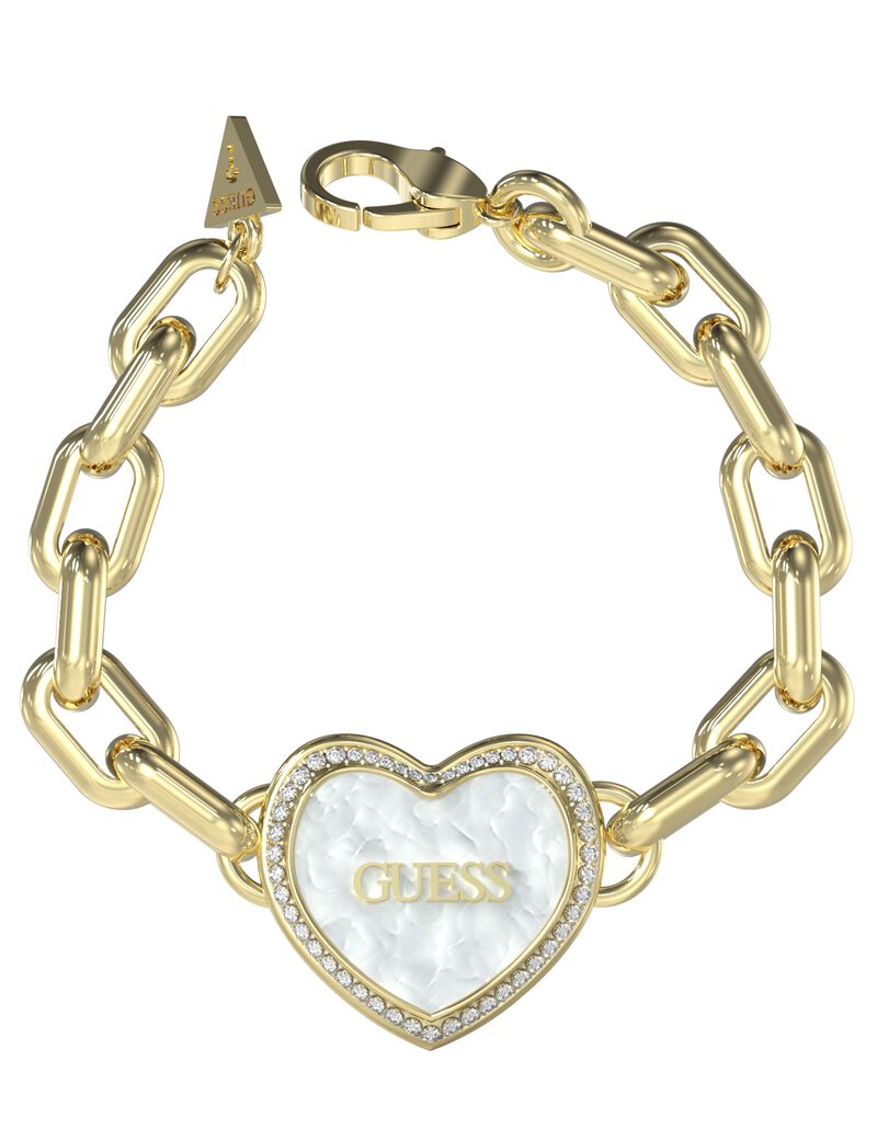 guess pearl heart bracelet