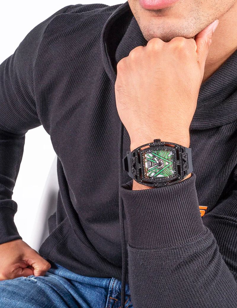 Mens Black Analog Watch