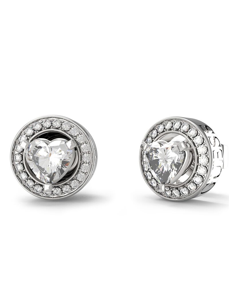 10MM SOLITAIRE HEART CRYS STUD