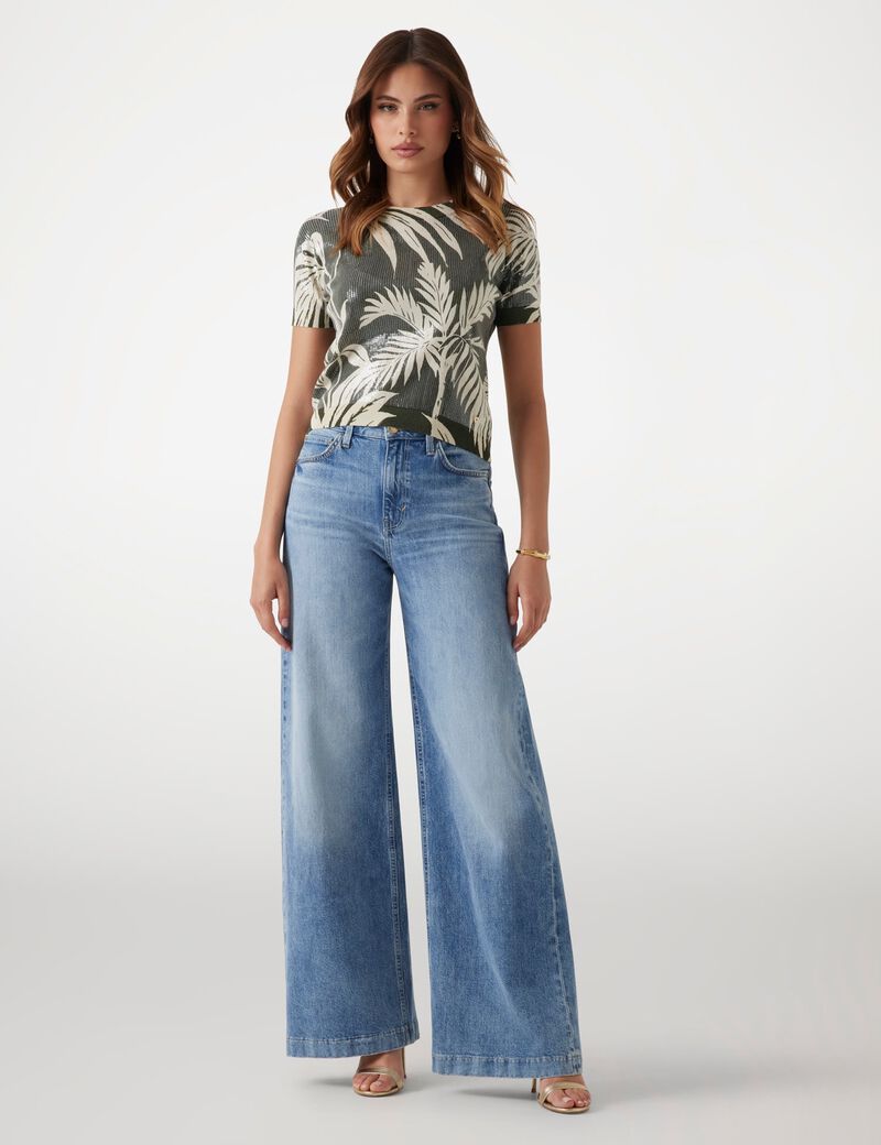Sequins cropped sweater