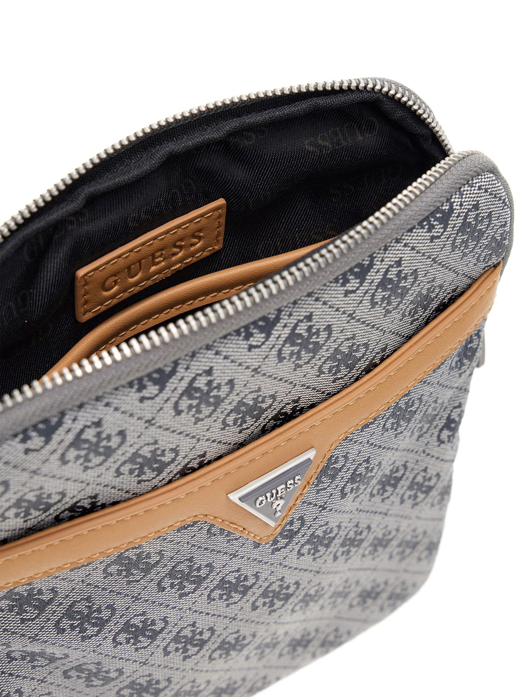 Shop GUESS Milano 4G logo crossbody bag, Grey | GUESS EGY