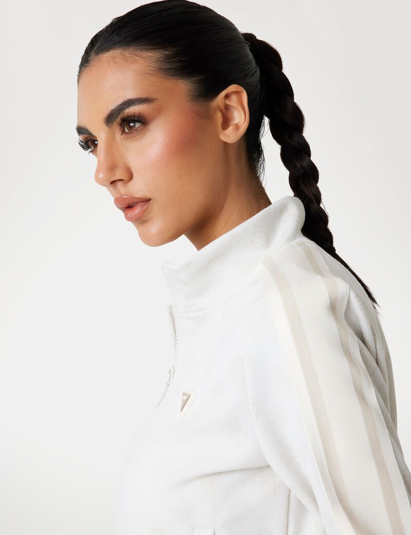 All-over logo full zip sweatshirt