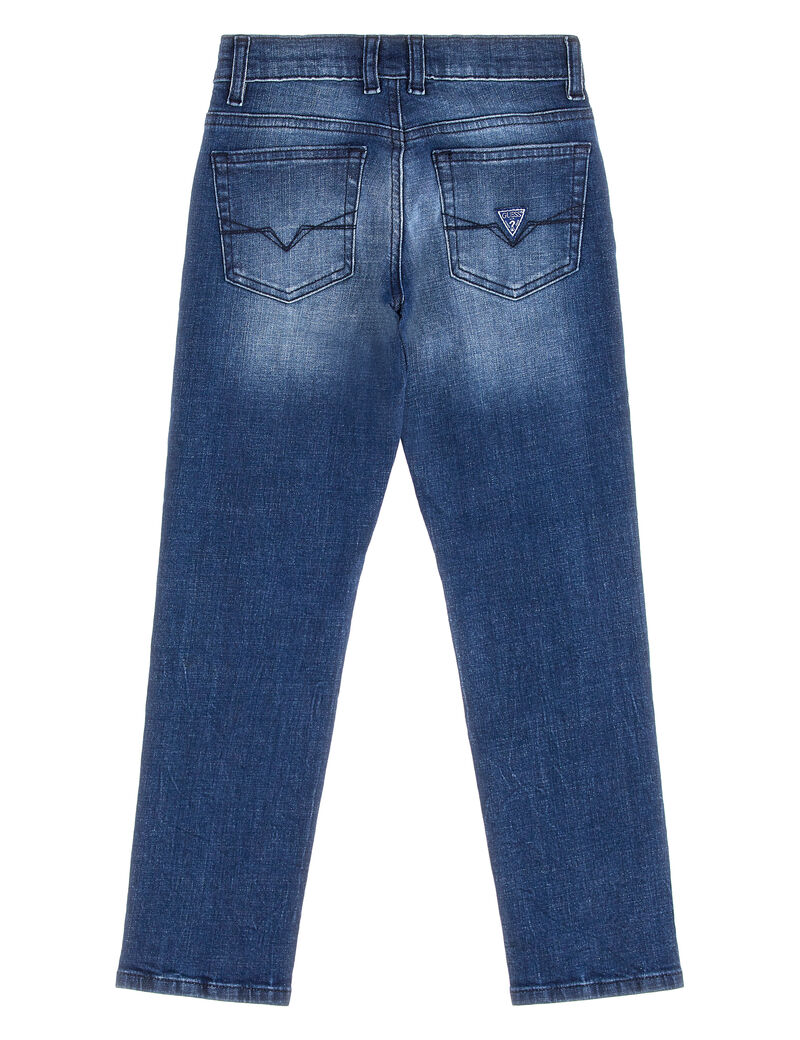 Mid rise straight denim pant
