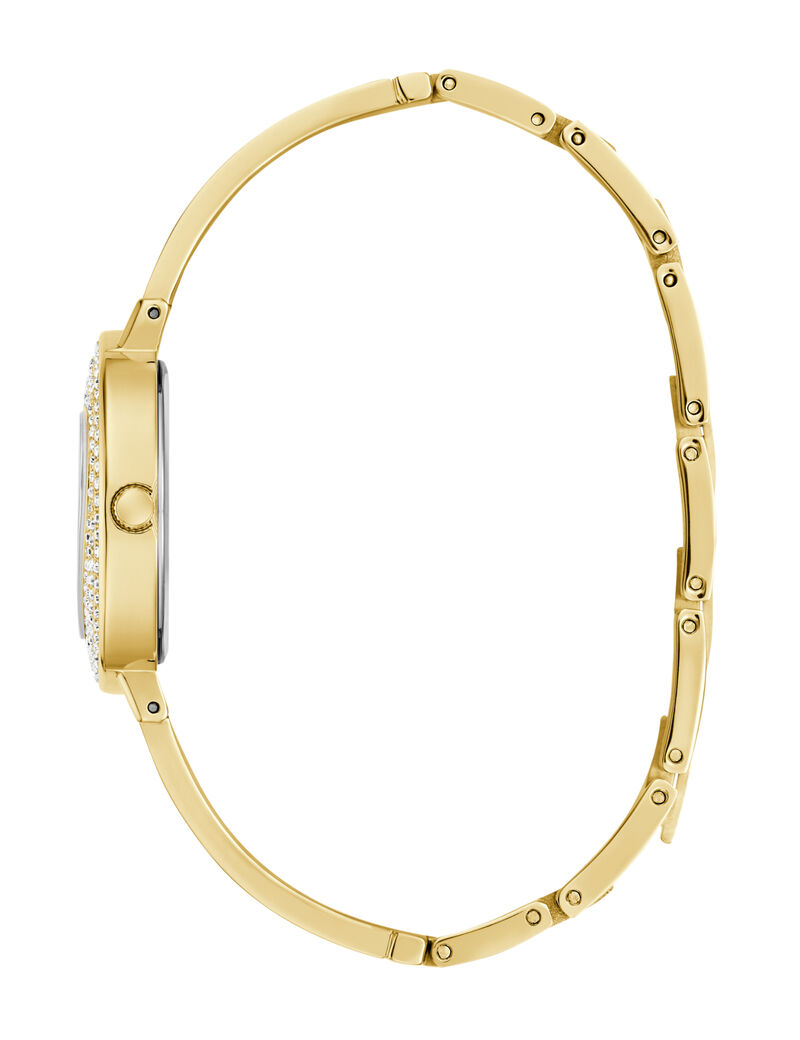 Ladies Yellow Gold Tone Round Analog Watch