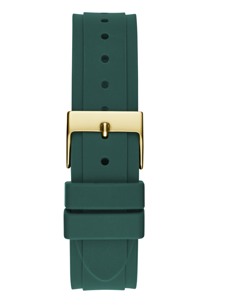 Ladies Green Gold Tone Multi-function Watch