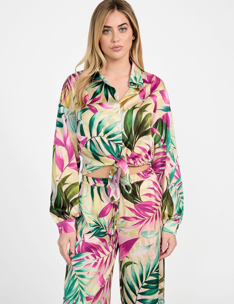 قميص ساتان قصير