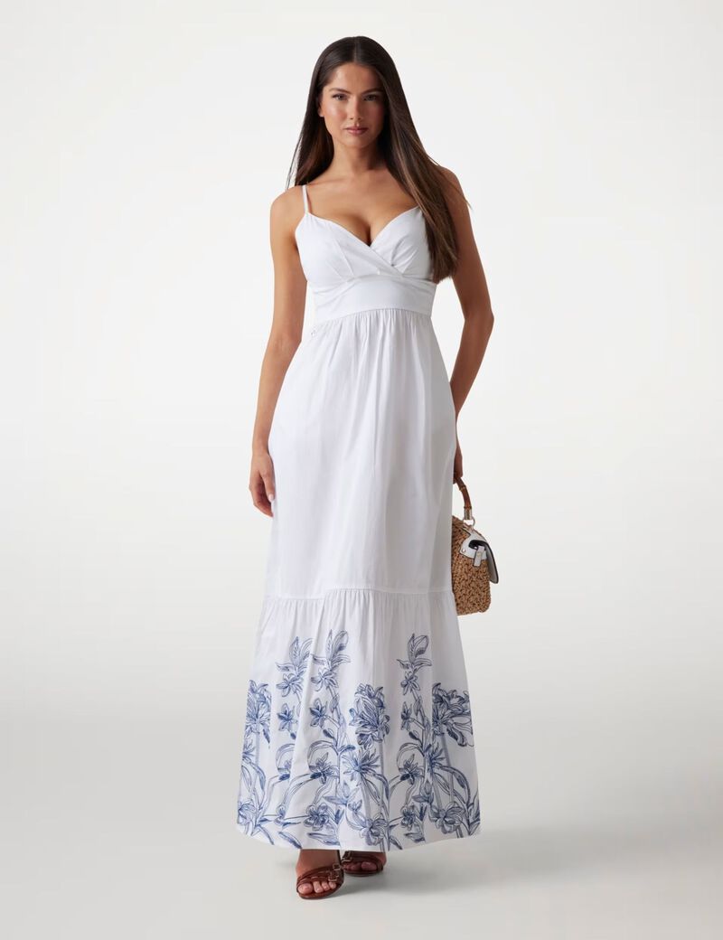 Embroidered long dress