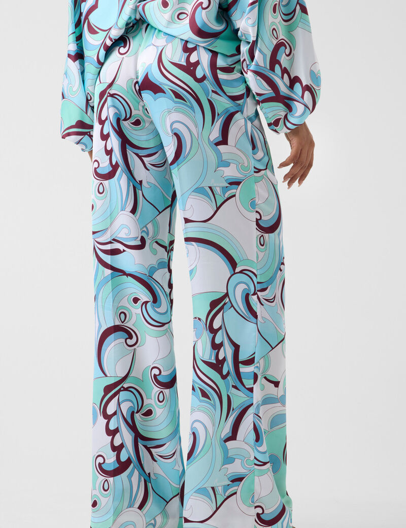guess marciano straight printed pants