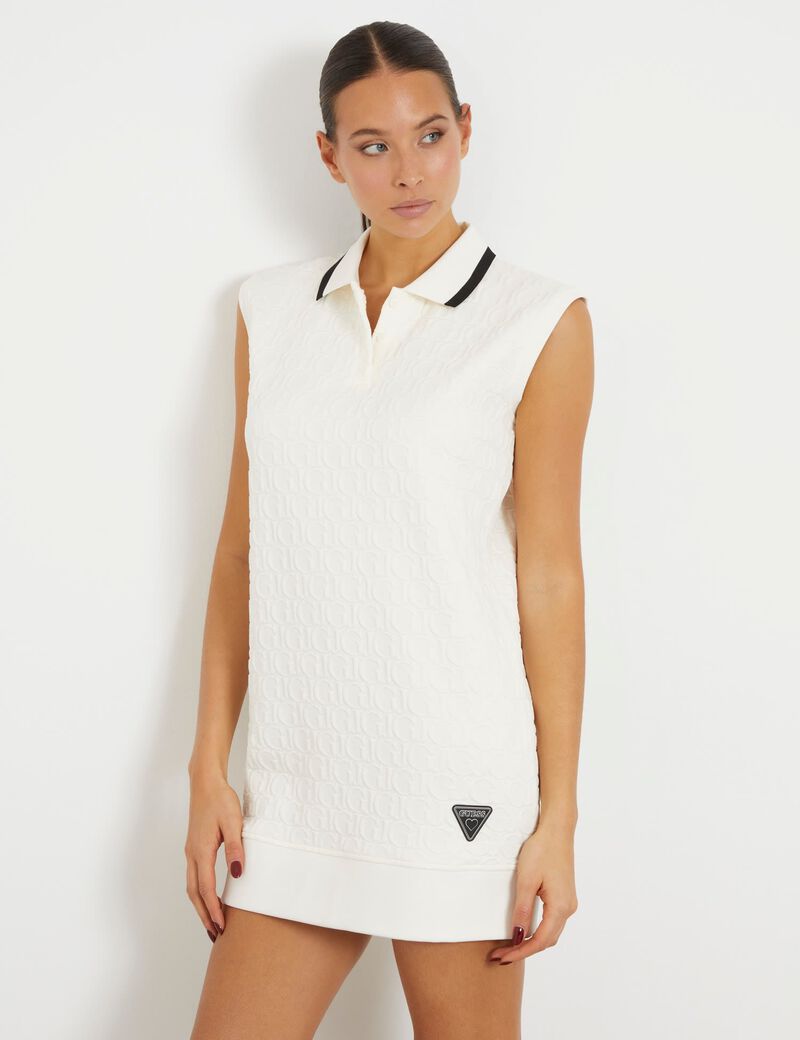 Embossed Gj Logo Mini Dress