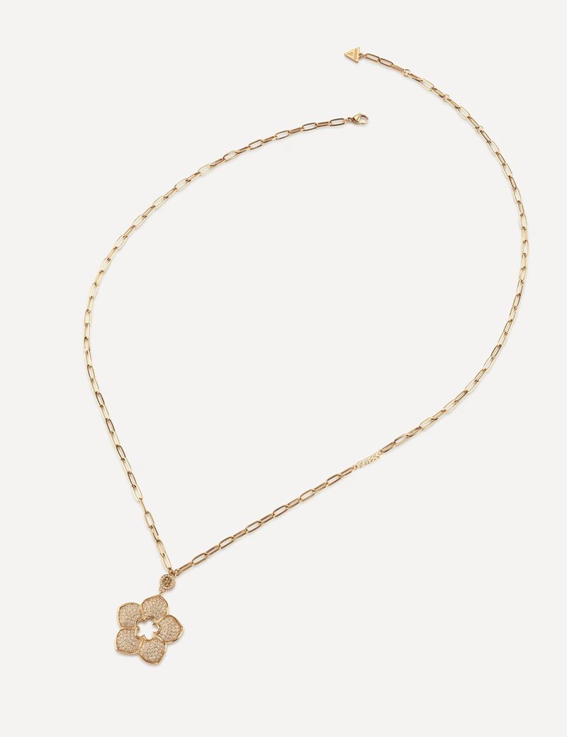 27 5 Pave Flower Necklace