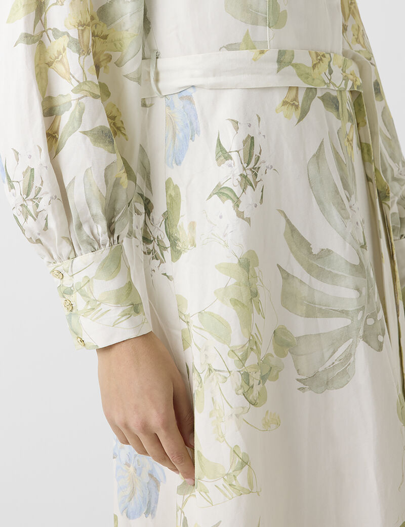 Miriam Belted Ls Maxi Dress