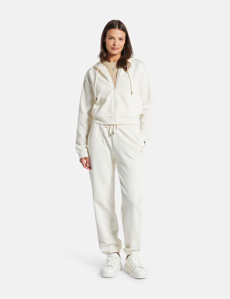All-over logo full zip hoodie