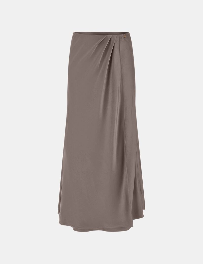 Satin long skirt