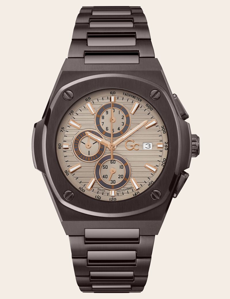 GC steel chronograph watch